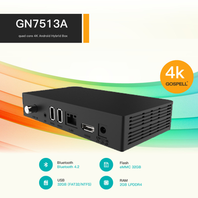 КИТАЙ Коробка 10,0 ROM 2.4G/5GHz WiFi RAM 32GB Allwinner H6 2GB андроида ядра 4K квадрацикла умной коробки гибридная DVB S2 STB ТВ поставщик
